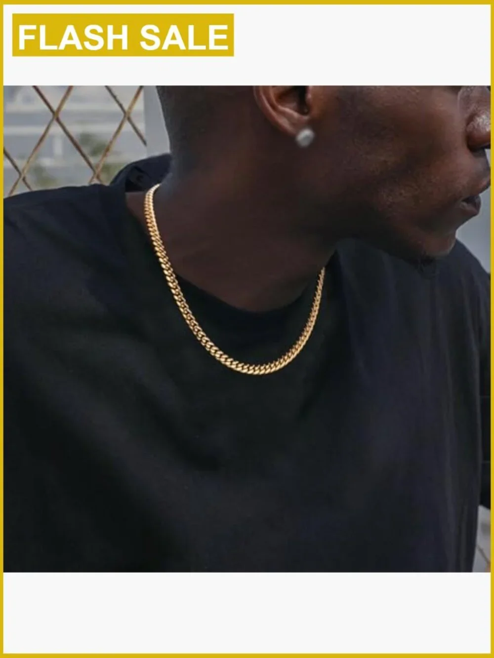 Stainless Steel Cuban Link Chain Necklace 18-26 Inch